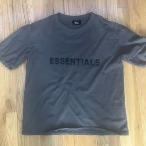 Essentials FOG Grey Tee Front Logo